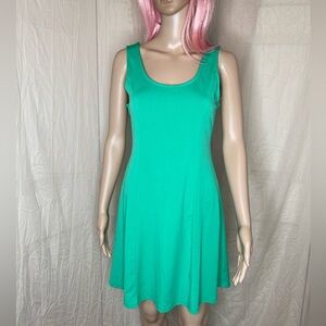 Ambiance green casual sleeveless mini dress szL